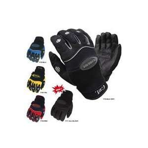   710 & 711   Gel Reflector Gloves Small 711   All Black Automotive