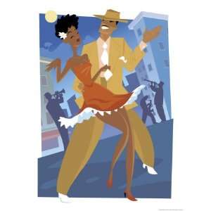  Harlem Renaissance Dancing Couple Premium Poster Print 