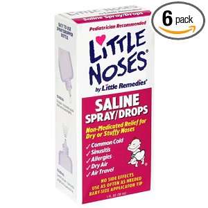 Little Noses Saline Spray/Drops for Dry for Stuffy Noses, 1 Ounce (30 