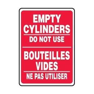   FRENCH   BOUTEILLES VIDES NE PAS UTILISER) Sign   14 x 10 Aluma Lite