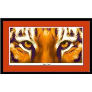  Clemson Tiger Eyes Framed Print