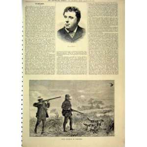  Portrait Mr Righton 1883 Snipe Shooting Cornwall Dog