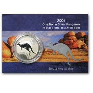  2006 1 oz Australian Silver Kangaroo w/Card Everything 
