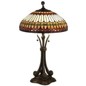    Quoizel West End Tiffany 2 Light Table Lamp