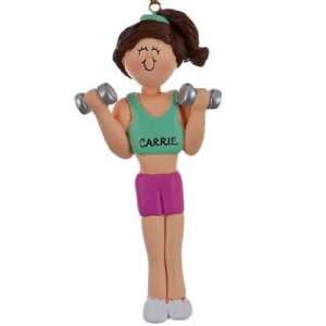  Weightlifter   Female Christmas Ornament