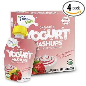 Plum Organics Kids Greek Yogurt Mashups Smoothie   Strawberry Lemon  3 