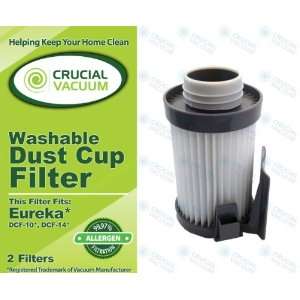  2 Eureka DCF 10 & DCF 14 Washable & Reusable Filters 