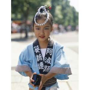 Young Girl, Child Dressed in Yukata, Traditional Dress, Kyoto, Honshu 