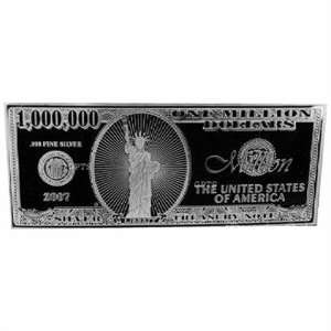  $1,000,000 Bill Silver Bar 