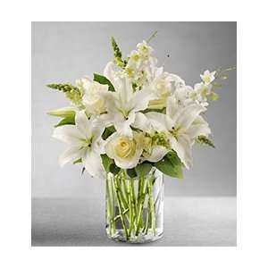 Mothers Day Flowers by 1 800 Flowers   Classic All White Arrangement 