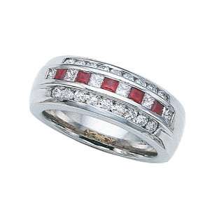  1.15 cttw Karina B(tm) Genuine Ruby Band in Platinum 950 