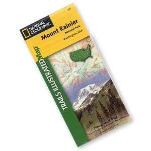  NAT GEO Mount Rainier Natl Park Map