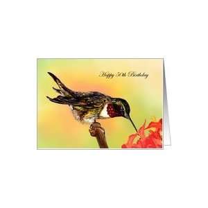  50 Years Old Hummingbird and Flowers Birthday Cards Card 