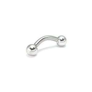  316L Surgical Steel Bent Curved Barbell 10g 10 Gauge 1/4 Jewelry