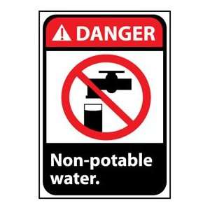 Danger Sign 10x7 Vinyl   Non Potable Water  Industrial 
