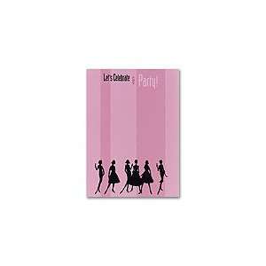Masterpiece Party Girls Flat Card   5 1/2 X 7 3/4   20 Flatcards / 20 