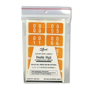  Smead  Double Digit End Tab Label Assortment, Numbers 00 