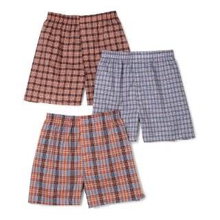 Fruit of the Loom Mens 3 Pack Assorted Tartan Plaids Woven Boxers 