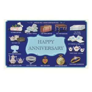  Happy Anniversary, Traditional Gifts Premium Giclee Poster 