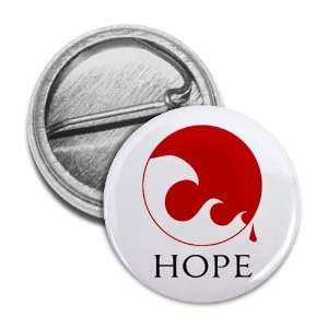 HOPE for JAPAN Earthquake Tsunami Survivors Flag 1 inch Mini Pinback 