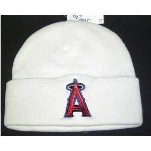  Anaheim Angels White Beanie Hat Cap w/Cuff Everything 