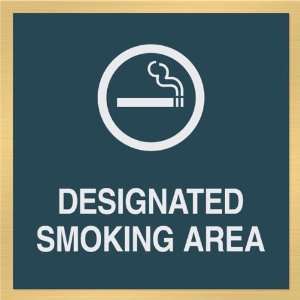 Intersign Sign 6X6 Subsurface General Designated Smoking Area   Model 