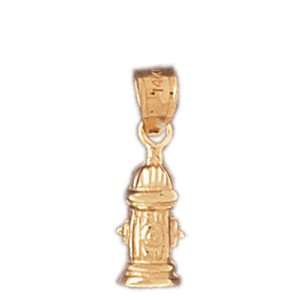  14kt Yellow Gold Fire Hydrant Pendant Jewelry