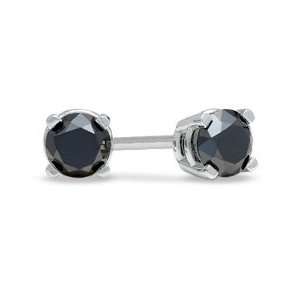  Gordons Jewelers Enhanced Black Diamond Stud Earrings in 