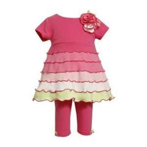  Newborn Girls Pant Set  Pink Colorblock Knit   Size 3 6 