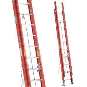  Werner 16ft. Fiberglass Extension Ladder   Red