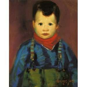 FRAMED oil paintings   George Benjamin Luks   24 x 30 inches   Boy 