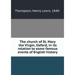   events of English history Henry Lewis, 1840  Thompson 