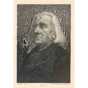  1886 Print Musician Franz Liszt 