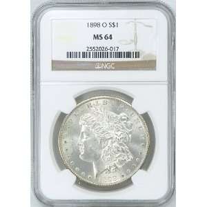  1898 O Morgan Silver Dollar Graded MS64 by NGC Everything 