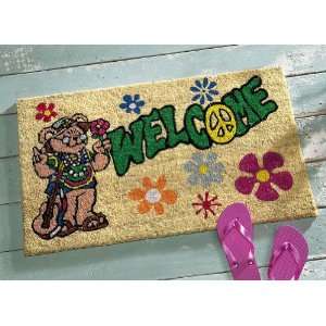  Coir Bristle Hippie Bear Welcome Mat By Collections Etc 