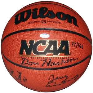  1966 Texas Western Team Autographed Ncaa Basketball 