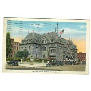  Post Office Postcard Evansville Indiana 1931 Everything 