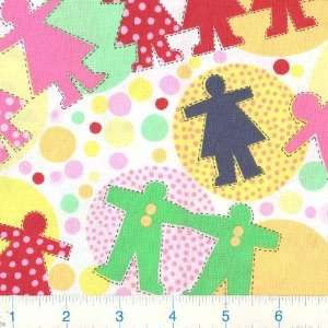  45 Wide Cut Ups Paper Doll Chain Candy Fabric By The 