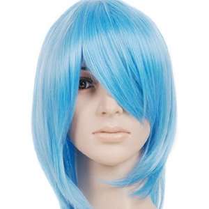  Light Blue Short Shoulder Length Anime Cosplay Wig Costume 