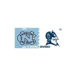  Duke/North Carolina House Divided Auto Tag Sports 