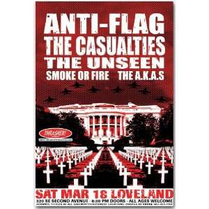  Anti Flag Poster   Concert Flyer   For Blood and Empire 