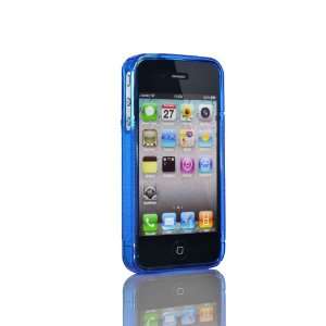 Dark Blue TPU S seres Hard Skin Case Cover Bumper for Apple Iphone 4 