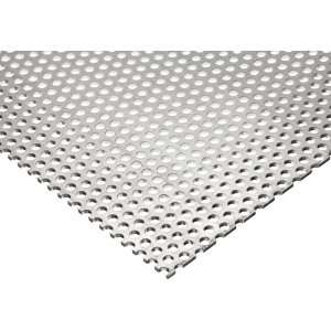 Aluminum 3003 H14 Perforated Sheet, Staggered 0.25 Round Perfs, 0.375 