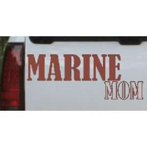 Marine Mom Military Car Window Wall Laptop Decal Sticker    Brown 30in 