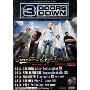  3 Doors Down   Seventeen Days 2002   CONCERT   POSTER from 