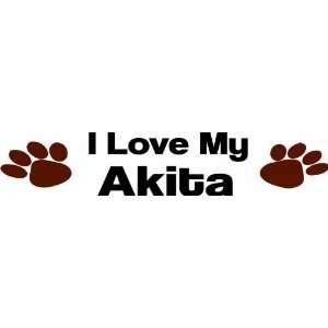 love my akita   Removeavle Wall Decal   Selected Color Red   Want 