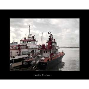  Fireboat Seattle Harbor Fine Art Photography (30.5x24 