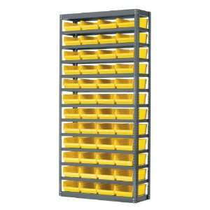   Unit with 13 Shelves and 48 30150 Shelf Bins, Grey