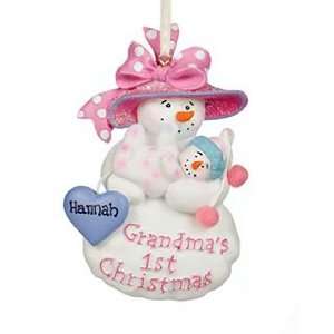   Grandmas First Christmas Girl Christmas Ornament