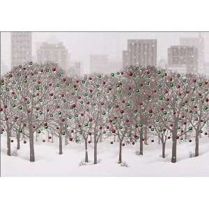  City Park Trees Holiday Card   100 Cards Sports 